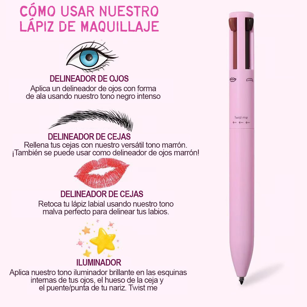 Lápiz de maquillaje 4 en 1