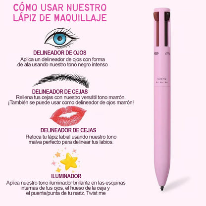 Lápiz de maquillaje 4 en 1